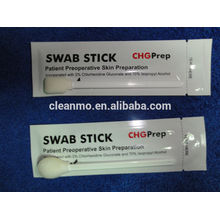 2% CHG70% IPA Swab Stick Chlorhexidin-Gluconat-Prep-Weißabstrich